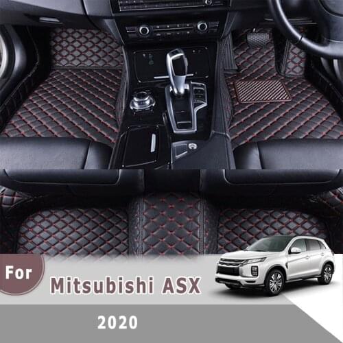 RHD Car Floor Mats For Mitsubishi ASX 2020 Waterproof Leather Carpet Custom Auto Styling Foot Pads Car Accessories Interior