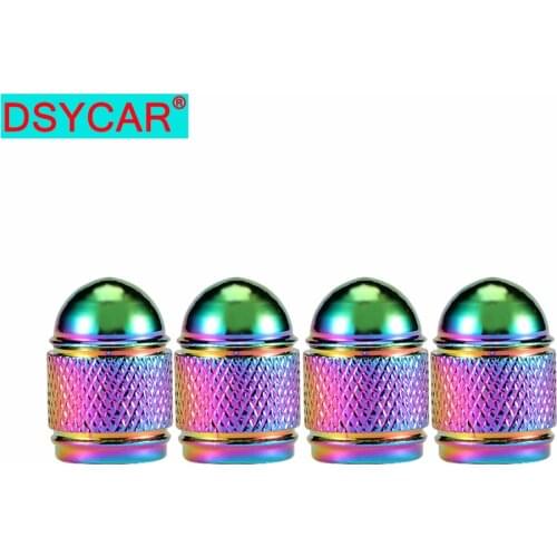 DSYCAR 4pcs/lot Car Tires Wheel Valve Cap Bike Moto Tyre Rim Valve Caps Dust Cover Car Styling for Fiat Audi Ford Bmw VW car