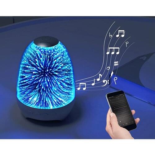 Colorful Fireworks Night Light 3D Bluetooth-compatible Speaker Touch Control Table Lamp LED Bedside Decorate Rechargeable Lights
