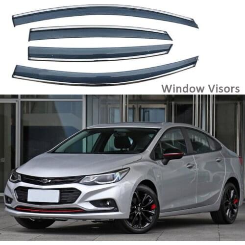 For Chevrolet Cruze 2017-2020 Car Styling Awnings Shelters Window Visors rain eyebrow Protector Exterior decoration 4PCS/SET