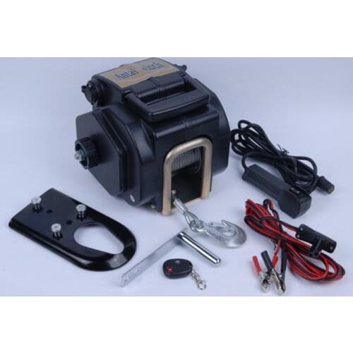 12V 3500 pound Electric Marine winch With wireless remote contr
