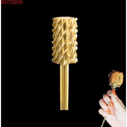 HIVISOIN -10PCS- Carbide nail grinding head-Large Barrel Bit - 60010010 - 3XC