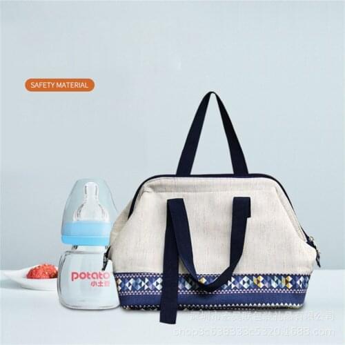 Canvas Insulation Bag Thick Aluminum Foil Lunch Box Portable Cooler Bag Outdoor Picnic Bag