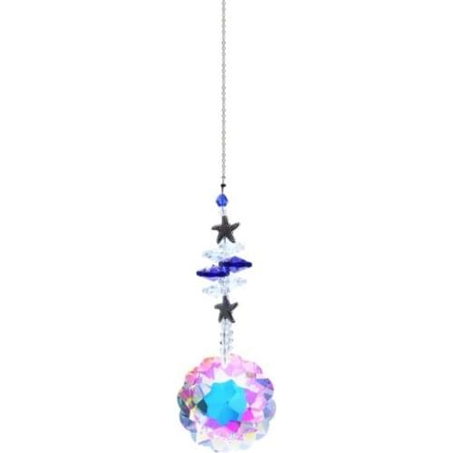 Crystal Windbell Colorful Crystal Pendant Color Beads Gifted Love Starfish Creative Garden Window Hanging Home Decor Tools