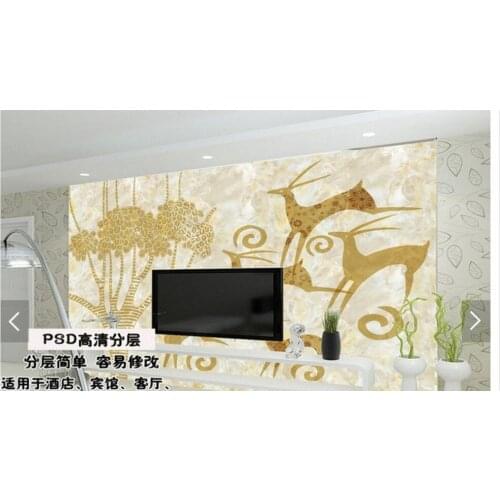 Customized 3d photo wallpaper 3d tv wallpaper European contracted large TV setting wall paper living room wallpaper