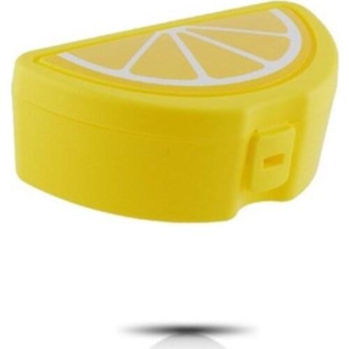 Lemon Pattern Lunch Box Storage Container-Fork Spoon Gift