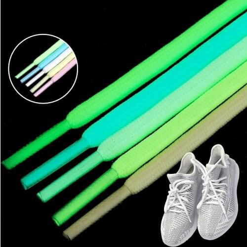 Round Shoe Laces 1 Pair Shoelace Luminous Shoelaces Flat Sneakers Canvas Shoe Laces Glow In Thecordones Night Color Fluorescent