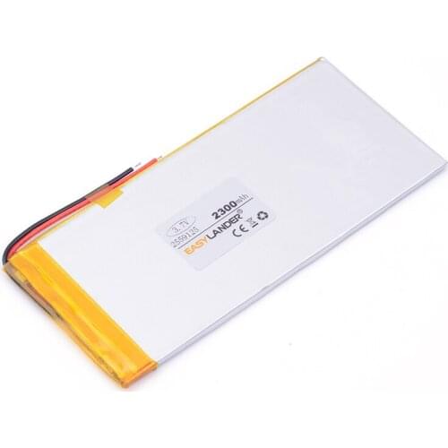 3.7V 2300mAH 2559125 Polymer lithium ion / Li-ion battery for tablet pc GPS speaker POWER BANK pipo