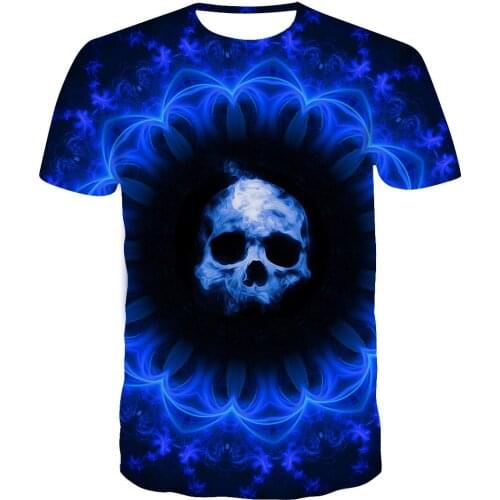 2021 Fashion Summer Tshirt Men 2021 Skull 3D Printing Mens T-Shirt Breathable Streetwear Printing Cool Avatar T Shirt Men Tops
