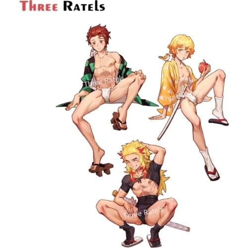 A553 Funny Kamado Tanjirou Rengoku kyoujurou Kimetsu No Yaiba Car Bumper Stickers Laptop Windows Motorcycle Decal