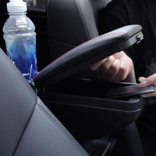 Armrest Box Single Layer Storage Case Leather Box For Vehicles Car Universal Central Armrest Storage Box Centre Console Storage