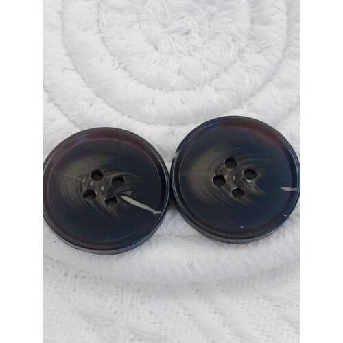 Resin Imitation Horn Black Large Buttons For Clothing Sweater Suit Coat Vintage Decorations DIY Accessories Wholesale 20pcs