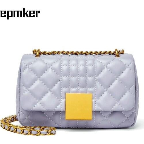 EPMKER Luxury Designer Handbags Chains Shoulder Bag Threads Crossbody Bags Fashion Purses and Handbag Cute Side Bags Mini Flap