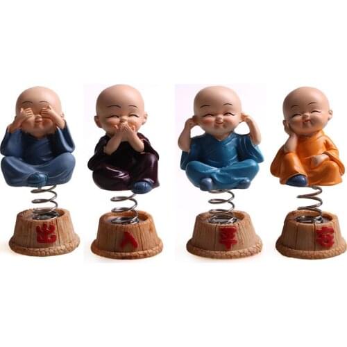 Rundong shakes his head four monks' car decoration small shamans car decoration automobile interior R-8803