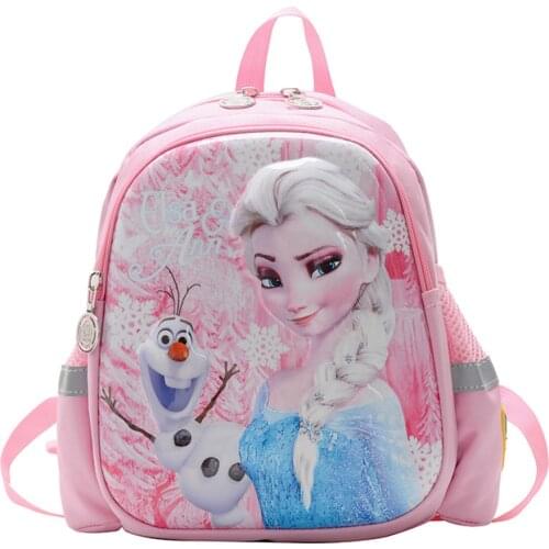Disny Frozen 3D Kindergarten School Backpack Princess Elsa School Backpack 3D Elsa Olaf Children Schoolbag for Girls Gift Bags