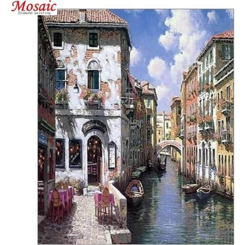 Venice, Italy city landscape,5D Diamond Embroidery painting full round drill diy mosaic decor
