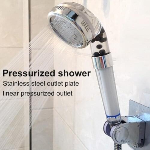 High Quality Pressure Rainfall Shower Head SPA Shower Head With Switch On/off Button Anion Filter Bath Head Water Saving Shower