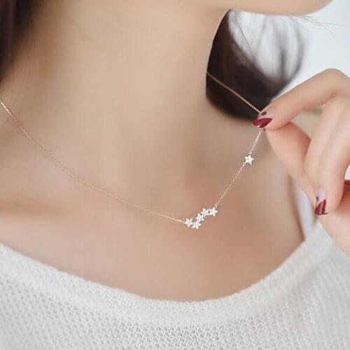 Silver Color Star of David Necklaces & Pendants Wedding Fashion Jewelry Crystal Zircon Star Statement Necklace Clavicle Gift