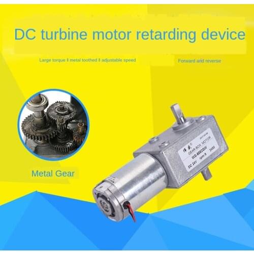 5882GW Double Shaft Worm Gear Motor, High Torque, Self-locking 12V24V Deceleration, Low Speed Motor
