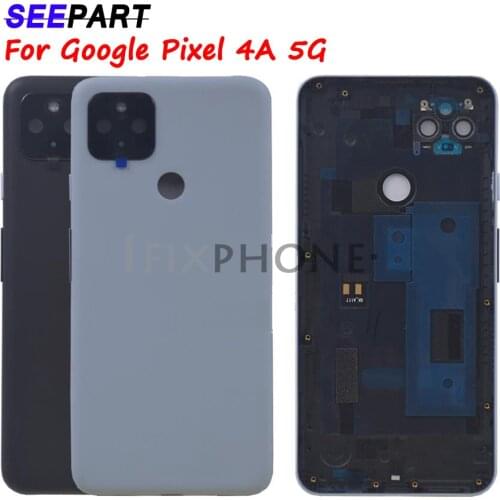 For 6.2" Google Pixel 4A 5G Battery Cover Door Back Housing Rear Case Pixel 4A 5G Back Cover Battery Door Replacement Parts
