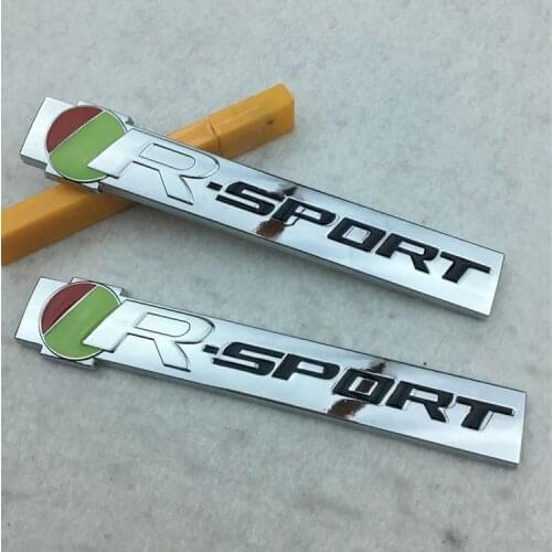 2pcs 3D Metal R SPORT Car Rear Emblem Badge car Sticker For Jaguar XK XF XJ XFR F-Type XJS Car Accessories Car Styling