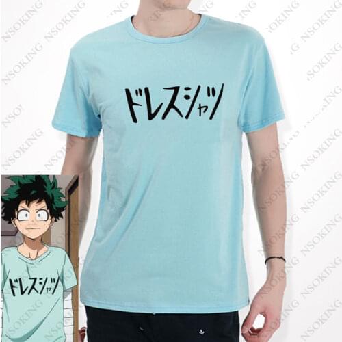 My Hero Boku no Hero Academia T Shirt Japan New Anime Izuku Midoriya Cosplay T-Shirt Cotton Short Sleeve Tops Tees