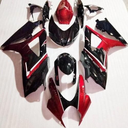 GSXR1000 K7 black/red ABS Fairing Kit For Suzuki K7 GSXR GSX-R 1000 GSX-R1000 2007 2008 K7 07 08 Injection Molding Fairings
