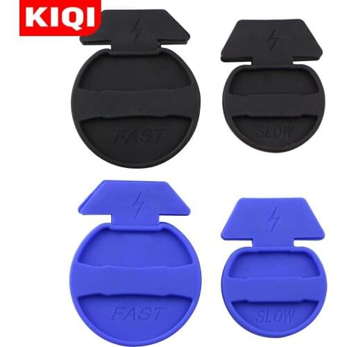 KIQI 2Pcs/ Car Charging Port Protection Cover Waterproof Dust Charger Protector Cap for Tesla Model 3 2016 - 2020 Accessories