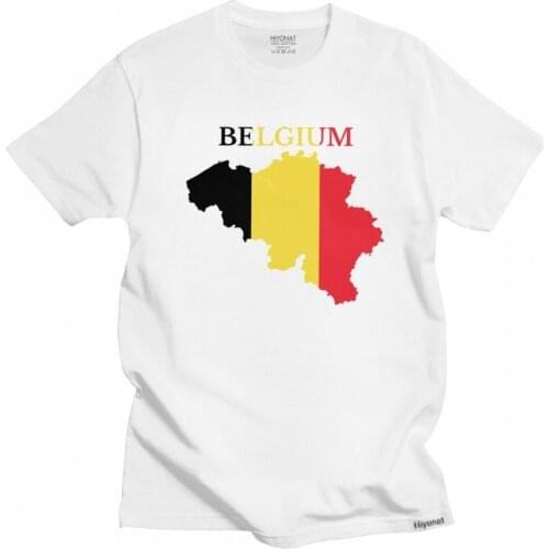 Cool Belgian Belgium Flag Map T Shirt Men Short Sleeve Leisure Tee Tops Fashion T-shirt Fitted Soft Cotton Tshirt Clothes