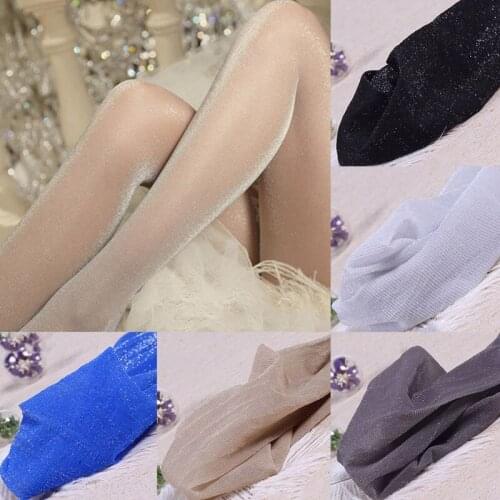 New Hot Sale Sexy Charming Shiny Pantyhose Glitter Stockings Womens Glossy Thin Tights Silk Socks Summer Spring Autumn