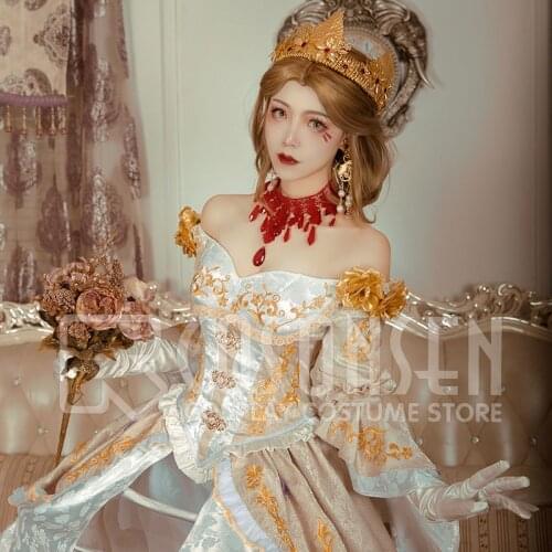 Identity V Marie New Skin Cosplay Madame Red Blood Feast Costume Game Adult Palace Gorgeous Dress COSPLAYONSEN Custom Made