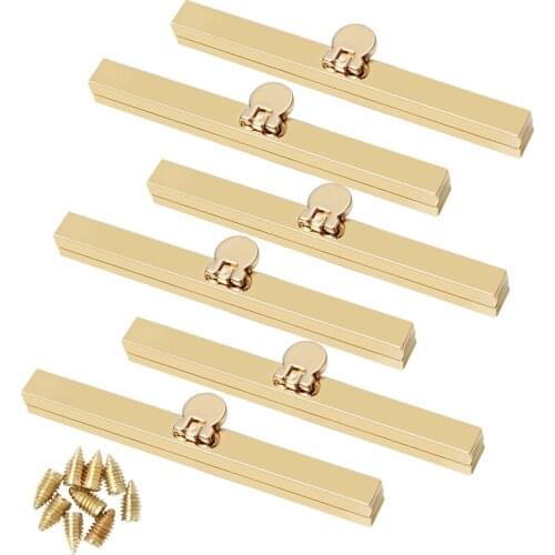 LMDZ 11.5cm /6Pcs Gold DIY Handbag Metal Frame Purse Kiss Clasp Lock Handle Coin Bags Supplies for Purse Making Accessories