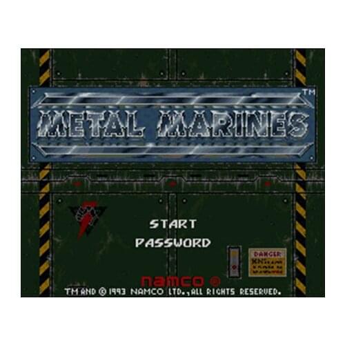Metal Marines NTSC Version 16 Bit 46 Pin Big Gray Game Card For USA Game Players