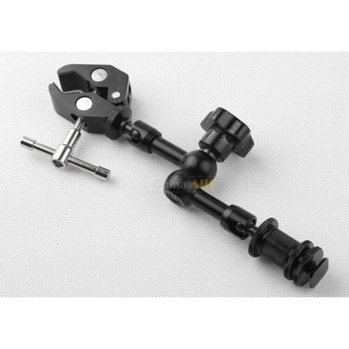 2in1 movie kit metal flexible 7 inch magic arm + super clamp suitable for DSLR rig camera camcorder lcd monitor led flash light