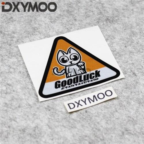 Car Stickers Japanese Lucky Cat Cute Drift GOOD LUCK Motorcycle Vinyl Tape Bumpers 3M