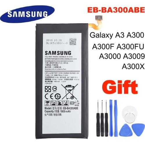Original Replacement Phone Battery EB-BA300ABE For Samsung Galaxy A3 A300 SM-A300F SM-A300FU Genuine Battery 1900mAh