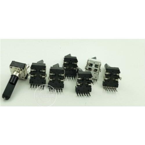 Original new 100% 142 vertical double potentiometer B50K B100K B10K B50K C200K handle 23MMF 6pin (SWITCH)