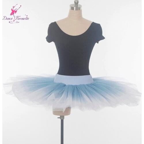 Rehearsal/Practice Professional Tutu Stiff Tulle Half Ballet Tutu Women Dance Tutu Blue Fading Color Prefesstional Half Tutu