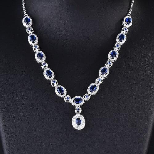 QTT 2021 New Ladies 925 Silver Pendant Necklace Noble Goose Egg Zircon Long Neckalce for Women Wedding Party Vintage Jewelry