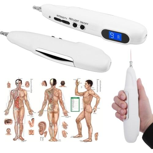 Handheld Acupoint Massage Pen TENS Point Detector LCD Display Electric Acupuncture Pen Pain Relief Stimulator Device