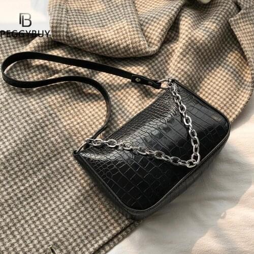 Messenger Handbags Retro Alligator Pattern Women shoulder bags Flap New PU Leather Casual Solid crossbody bags for women Bolsas