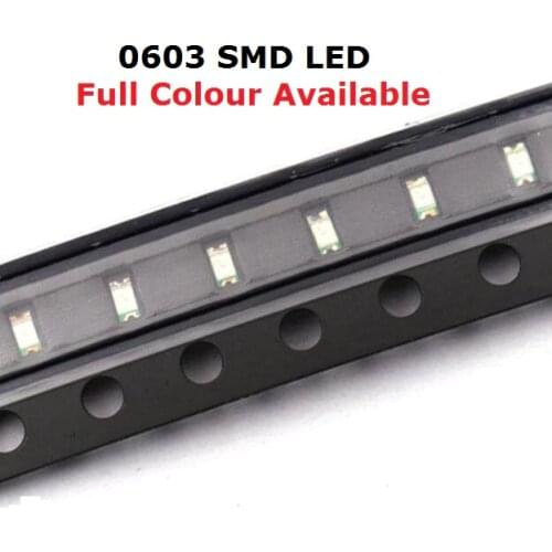 Free Ship 100PCS 0603 LED bead Blue Red Yellow Green Warm White purple Orange SMD light emitting diode high bright quality