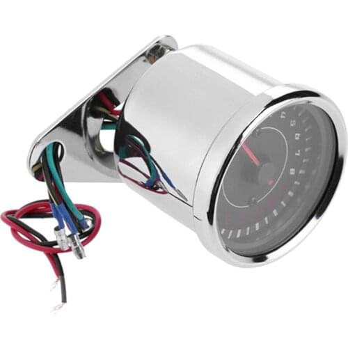 Motorcycle Meter Tachometer Gauge Red Pointer 0-13000 RPM Led Backlight