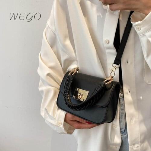 Woven PU Leather Underarm Bag for Women 2021 Branded Trending Black Shoulder Handbags and Purses Female Travel Hand Bag