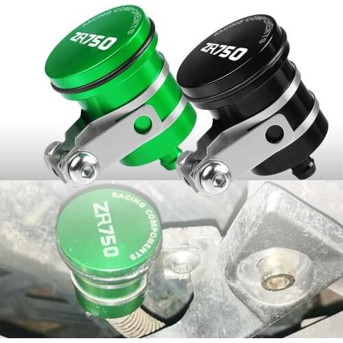Universal Motorcycle For KAWASAKI ZR750 1991-1998 Rear Brake Fluid Reservoir Clutch Tank Oil Fluid Cup Cover ZR 750 ZR-750 97 96