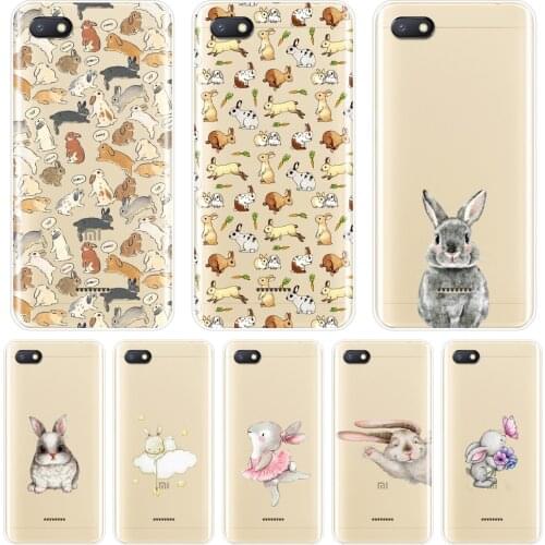 Back Cover For Pocophone F1 Xiaomi Redmi Note 6 Pro 5A Prime 5 4 4X Soft Silicone Rabbit Phone Case For Redmi S2 6A 5 Plus 4A