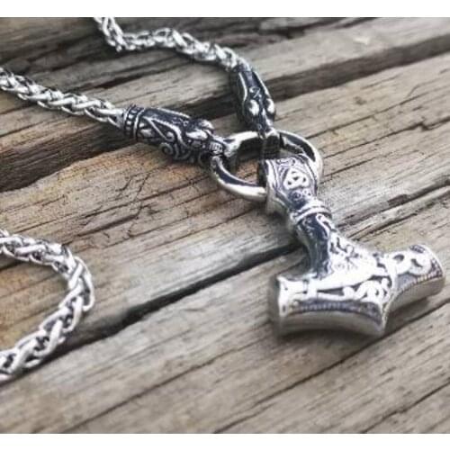 1pcs stainless steel viking hamer pendant