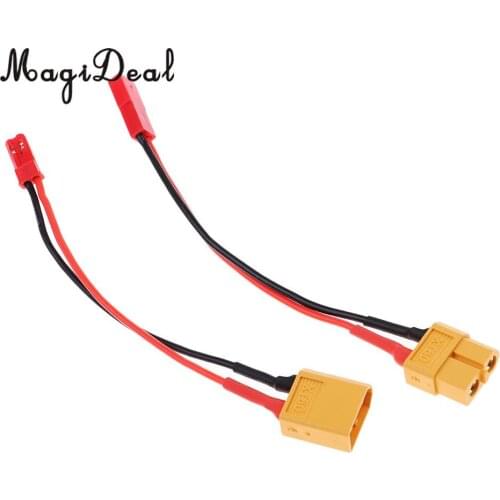 2Pcs/Lot 5.2'' XT60 to JST Plug Connector Adapter Lead Wire 22AWG Male&Female for RC Car Boat Airplane Battery Charger Parts