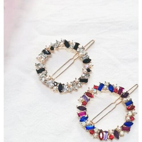 2020 Fashion New Rhinestone Hair Clip For Women color Crystal Hair Barrettes Hair Grips Hair Accessories