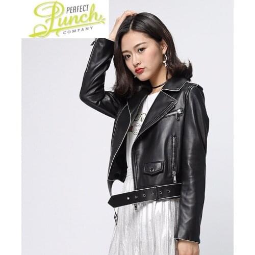 2021 Genuine Jacket Women Autumn Real Sheepskin Leather Coat Korean Motorcycle Jackets Chaqueta Mujer YFN--9 YY529